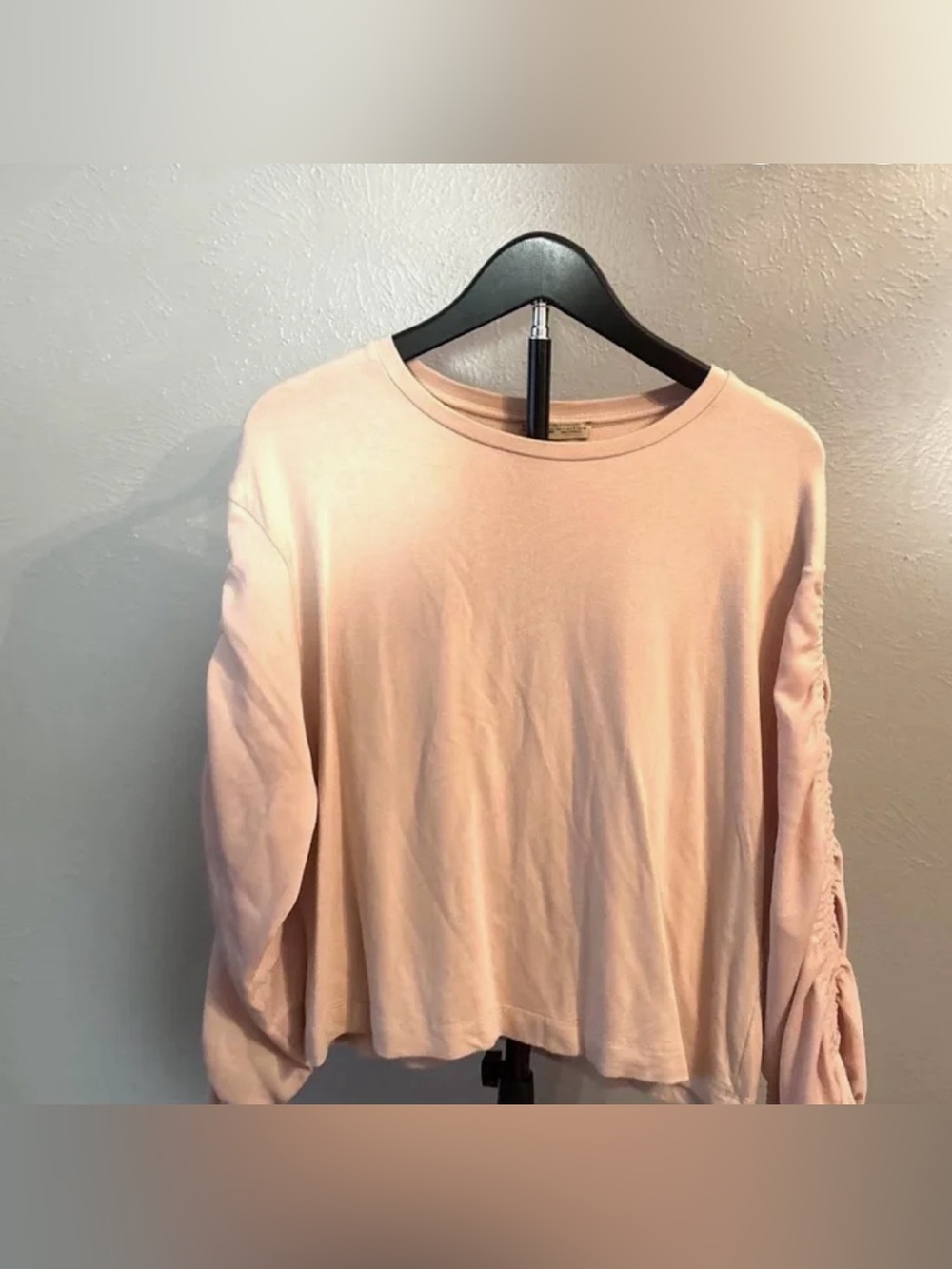 Zara Blush Pink cropped sweatshirt